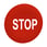 Løs trykflade i rød farve med hvidt "STOP" for Ø30 mm flush trykknaphoveder uden trykflade ZBAF434 miniature