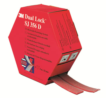 3M™ Dual Lock™ Minipakke SJ- 356D, 2 x 25 mm x 5 m, 4 æsker/krt 7000070525
