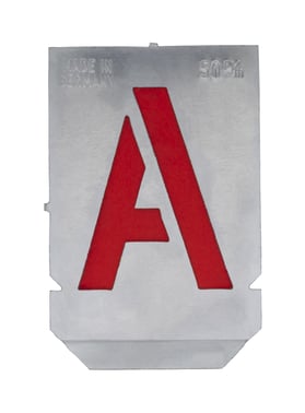 Stencil sæt med bogstaver A-Z+& med 50mm tegnhøjde 27 dele 20139225