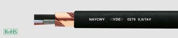 Installationskabel NAYCWY 0,6/1 kV 4x300 sm/150 sort afmål 17000053