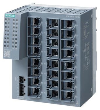 SCALANCE XC124, Unmanaged IE switch, 24x 10/100 Mbit/s RJ45 ports, LED diagnostics, 6GK5124-0BA00-2AC2