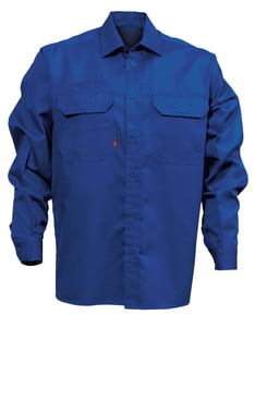 Skjorte bomuld kongeblå M 100732-530-M