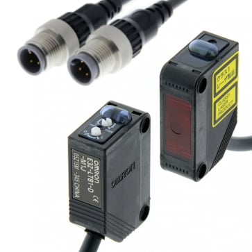 Fotoaftaster, gennem-beam laser, 60m, M12 grisehale, PNP E3Z-LT81-M1J 0.3M OMS 323053