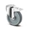 Tente Drejeligt hjul m/ bremse, grå gummi, Ø100 mm, 80 kg, rulleleje, med bolthul Byggehøjde: 128 mm. Driftstemperatur:  -20°/+60° 113477231 miniature