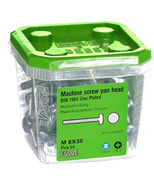 Machine screw panhead zinc plated M6 X 30 61069737