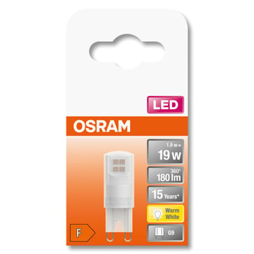 OSRAM LED PIN frosted 180lm 1,9W/827 (19W) G9 4058075757943