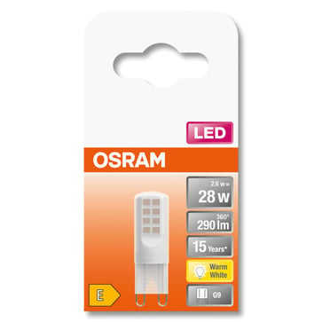 OSRAM LED PIN frosted 290lm 2,6W/827 (28W) G9 4058075757967