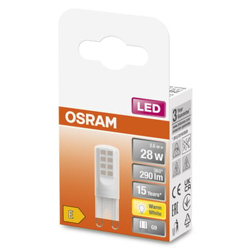 OSRAM LED PIN frosted 290lm 2,6W/827 (28W) G9 4058075757967