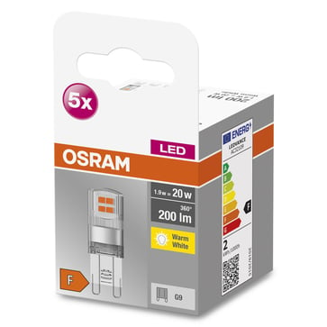 OSRAM LED PIN mat 180lm 1,9W/827 (19W) G9 5pak 4058075758049