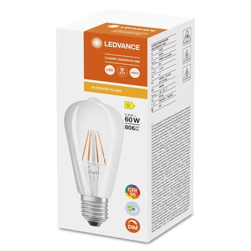 OSRAM LED Comfort edison filament 730lm 5,8W/940 (60W) E27 dimmable  4058075758124