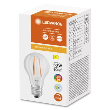 OSRAM LED Comfort standard filament 806lm 5,8W/940 (60W) E27 dimmable 4058075758964
