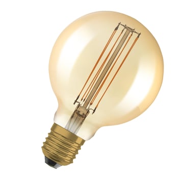 OSRAM Vintage 1906 LED globe95 gold straight filament ultra thin 806lm 8,8W/822 (60W) E27 dimmable 4058075761773