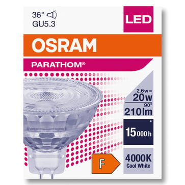 OSRAM PARATHOM® MR16 230lm 2,6W/840 (20W) GU5,3 4058075796614