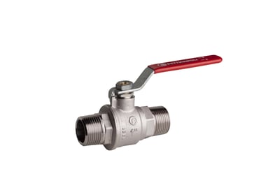 M x M heavyduty fullway ball valve  Red steel lever  TEA treatment  1" 51EUR/2-008