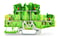 2-etages 4-leder-jordklemme, grøn-gul 2202-2707 miniature