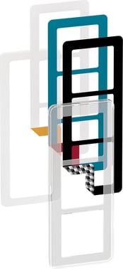LK FUGA CHOICE designramme inkl  6 farvevalg 3 modul, transparent 560D8530
