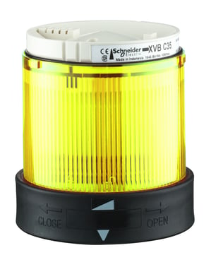 Ø 70 mm illuminated unit - steady - yellow - IP65 - 120 V XVBC2G8