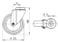 Tente Drejeligt hjul, supersoft polyuretan, 125 mm, 75 kg, DIN-kugleleje, med bolthul Byggehøjde: 160 mm. Driftstemperatur:  -20°/+60° 00033721 miniature