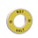 Skilt gul med tysk tekst "NOT-HALT" med indbygget LED med 2 farver (rød/hvid) for Ø22 mm nødstophoveder 24V ZBY9W3B230 miniature