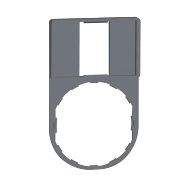 Harmony skilteholder i sølvgrå plast 30x50 mm for trykknapper til Ø22 mm montage og 18x27 mm skilt ZBZ33C0