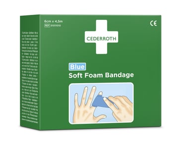 Cederroth Soft Foam bandage blå 6x450cm 51011010