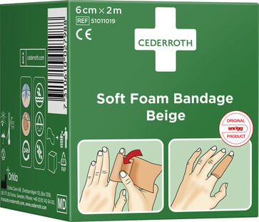 Cederroth Soft Foam bandage beige 6x200cm 51011019