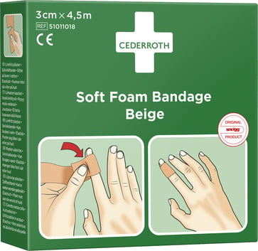 Cederroth Soft Foam bandage beige 3x450cm 51011018