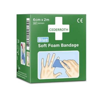 Cederroth Soft Foam bandage blå 6x200cm 51011011