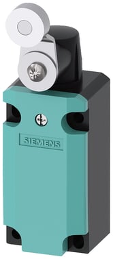 Sirius position switch Metal enclosure 40 mm 1NO /1NC Rotary actuator right/left adjustable, Metal lever 27 mm long and stainless steel roller 19 mm 3SE5112-0BH02