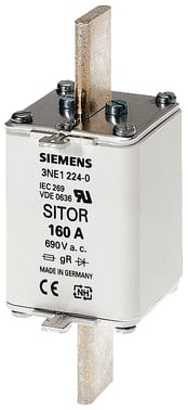 SITOR fuse link, with blade contacts, NH1, 160 A, gS, AC: 690 V, DC: 250 V 3NE1224-0