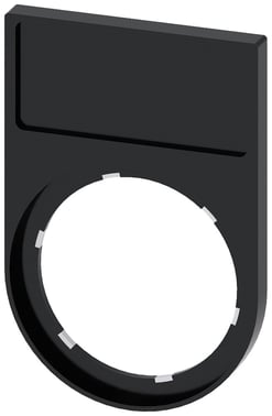 Label holder, flad ramme med rundet bund, sort, til label plade 12.5 mm x 27 mm 3SU1900-0AG10-0AA0