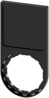 Label holder, flad ramme med rundet bund, sort, til label plade 27 mm x 27 mm 3SU1900-0AJ10-0AA0