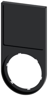 Label holder, flad ramme med rundet bund, sort, til label plade 27 mm x 27 mm 3SU1900-0AJ10-0AA0