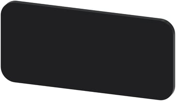 Label plade, snap-on eller selvklæbende, for label holder, label str. 12.5 x 27 mm, label; sort, bogstaver hvid, uden inskription 3SU1900-0AC16-0AA0