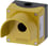 Trykknapkasse 22 mm, rund, top; gul, med beskyttelseskrave, 1 hul, metal, tom, basis montering, top og bund 1 X M20 3SU1851-0AA00-0AC2 miniature