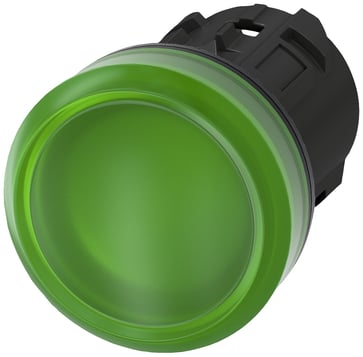 Indikatorlys, 22 mm, rund, plastik, grøn 3SU1001-6AA40-0AA0