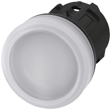 Indikatorlys, 22mm, rund, plastik, Hvid 3SU1001-6AA60-0AA0