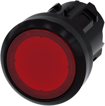 Lystrykknap, 22 mm, rund, plastik, rød, flad 3SU1001-0AB20-0AA0