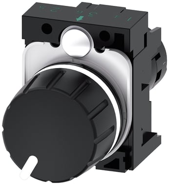 SIRIUS ACT Potentiometer kompakt 22 mm rund plastik sort 2.2k ohm 3SU1200-2PW10-1AA0