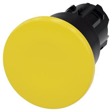 Paddetrykknap, 22 mm, rund, plastik, gul, 40 mm, låsende, 3SU1000-1BA30-0AA0