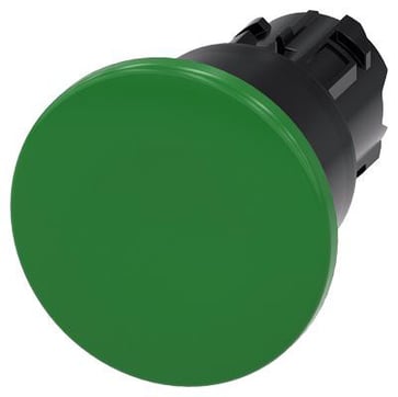 Paddetrykknap, 22 mm, rund, plastik, grøn, 40 mm, låsende, 3SU1000-1BA40-0AA0