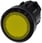 Lystrykknap, 22 mm, rund, plastik, gul, Trykknap, flad, låsende, 3SU1001-0AA30-0AA0 miniature