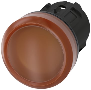 Indikatorlampe, 22 mm, rund, plastik, rødbrun, linse, glat 3SU1001-6AA00-0AA0