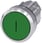 Trykknap, 22 mm, rund, metal, skinnede, grøn, inskription: I, flad 3SU1050-0AB40-0AC0 miniature
