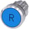 Trykknap, 22 mm, rund, metal, skinnede, blå, inskription: R, flad 3SU1050-0AB50-0AR0 miniature