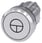Trykknap, 22 mm, rund, metal, skinnede, hvid, med symbol: jogging tilstand, flad 3SU1050-0AB60-0AB0 miniature