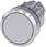 Trykknap, 22 mm, rund, metal, skinnede, grå, flad 3SU1050-0AB80-0AA0 miniature
