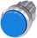 Trykknap, 22 mm, rund, metal, skinnede, blå, forhøjet 3SU1050-0BB50-0AA0 miniature