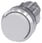 Trykknap, 22 mm, rund, metal, skinnede, hvid, forhøjet 3SU1050-0BB60-0AA0 miniature