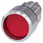Trykknap, 22 mm, rund, metal, skinnede, rød, front ring, forhøjet, 3SU1050-0CB20-0AA0 miniature